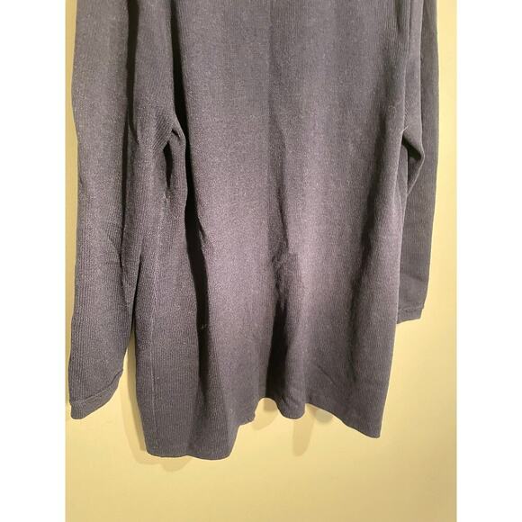 St. John Basics Navy Santana Knit Open Front Cardigan - Picture 7 of 9